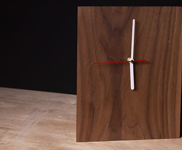 A simple clock made from Walnut.
